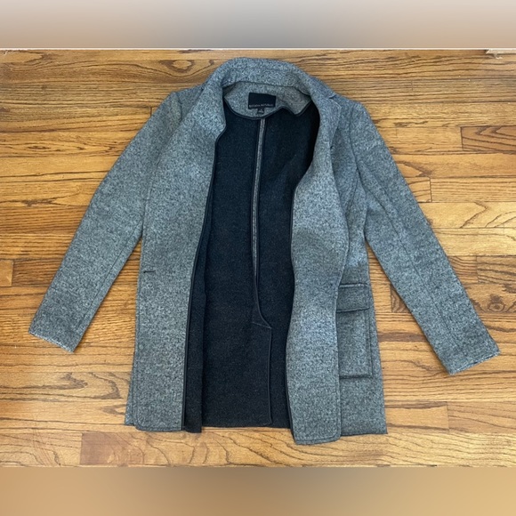 Banana Republic Knit DB Longline Blazer Gray Black Women’s Size 2 - Picture 4 of 8